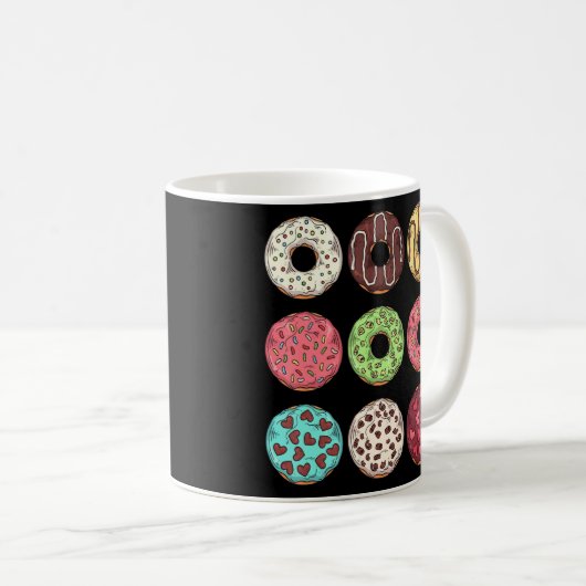 Donut Assorted Donuts Süßigkeiten Feinschmecker Co Kaffeetasse (VorderseiteRechts)