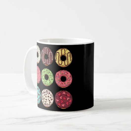Donut Assorted Donuts Süßigkeiten Feinschmecker Co Kaffeetasse (Vorderseite Links)