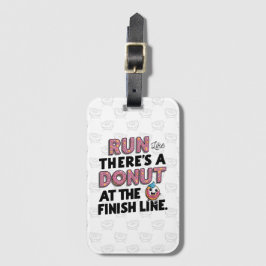 Donut auf der finish Line Funny Fitness Motivation Gepäckanhänger