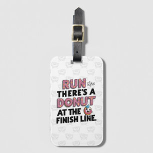 Donut auf der finish Line Funny Fitness Motivation Gepäckanhänger