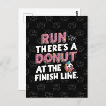 Donut auf der finish Line Funny Fitness Motivation
