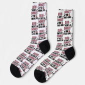 Donut auf der finish Line Funny Fitness Motivation Socken (Linkes Detail)