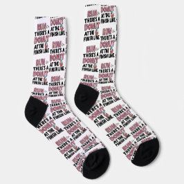 Donut auf der finish Line Funny Fitness Motivation Socken