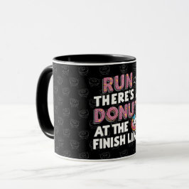Donut auf der finish Line Funny Fitness Motivation Tasse