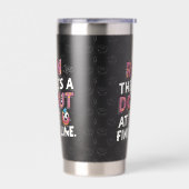 Donut auf der finish Line Funny Fitness Motivation Thermobecher (Links)