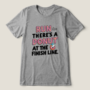 Donut auf der finish Line Funny Fitness Motivation Tri-Blend Shirt