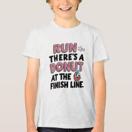 Donut auf der finish Line Funny Fitness Motivation Tri-Blend Shirt