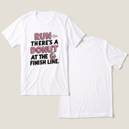 Donut auf der finish Line Funny Fitness Motivation Tri-Blend Shirt