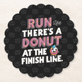 Donut auf der finish Line Funny Fitness Motivation Untersetzer