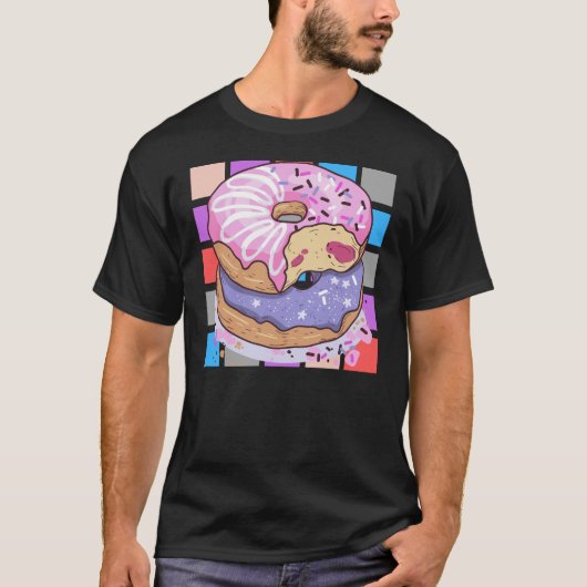 Donut auf Haufen T-Shirt (Vorderseite)