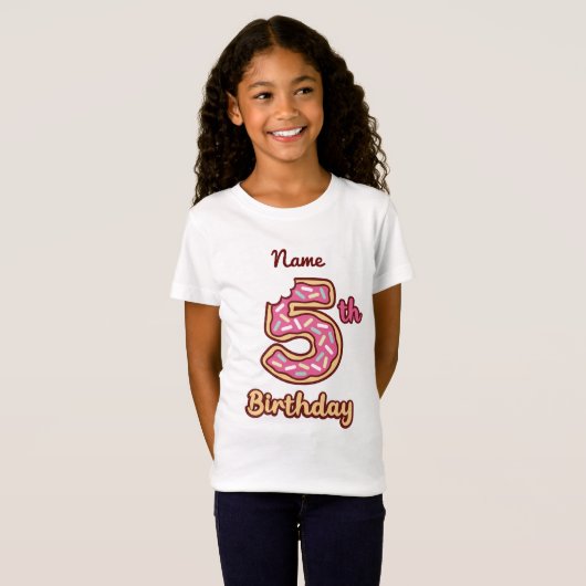 Donut Baby 5. Geburtstag T - Shirt (Vorne ganz)