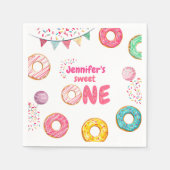 Donut Baby Birthaday Sprinkle Napkins Serviette (Vorderseite)