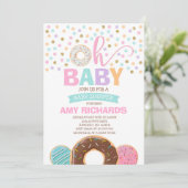 Donut Baby Dusche Einladung Donut Sprinkle Dusche (Stehend Vorderseite)