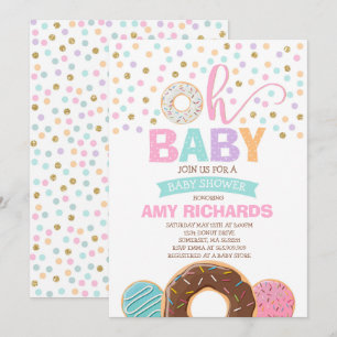 Donut Baby Dusche Einladung Donut Sprinkle Dusche