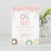 Donut Baby Dusche Einladung Oh Baby Donut Dusche (Stehend Vorderseite)