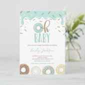 Donut Baby Dusche Einladung Oh Baby Donut Dusche (Stehend Vorderseite)