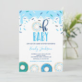 Donut Baby Dusche Einladung Oh Baby Donut Dusche (Stehend Vorderseite)