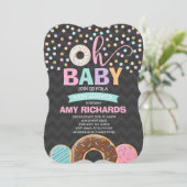 Donut Baby Dusche Einladung Sprinkle Dusche (Stehend Vorderseite)