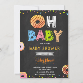 Donut Baby Dusche Geburtstagseinladung Einladung