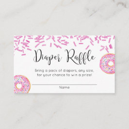 Donut Baby Dusche Mädchen rosa Windel Tombola Begleitkarte