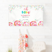 Donut Baby Dusche Regenbogen farbiges Hintergrundz Banner (Insitu)