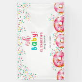 Donut Baby Dusche Regenbogen farbiges Hintergrundz Banner (Vertikal)