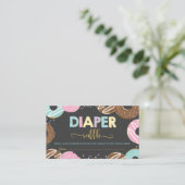 Donut Baby Duwer Doughnut Girl Diaper Raffle Begleitkarte (Stehend Vorderseite)