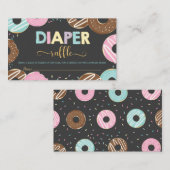 Donut Baby Duwer Doughnut Girl Diaper Raffle Begleitkarte (Vorne/Hinten)