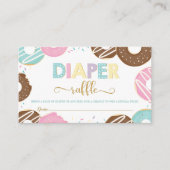 Donut Baby Duwer Doughnut Girl Diaper Raffle Begleitkarte (Vorderseite)