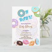 Donut Baby Showboy Einladung (Stehend Vorderseite)