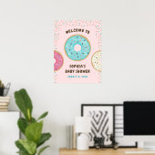 Donut Baby Shower Begrüßungsschild Plakat (Heimbüro)