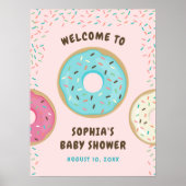 Donut Baby Shower Begrüßungsschild Plakat (Vorne)