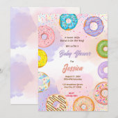Donut Baby Shower Einladung (Vorne/Hinten)