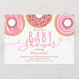 Donut Baby Shower Girl Pink Doughnut Baby Showdusc Einladung
