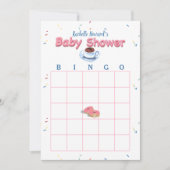 Donut Baby Shower Sprinkles Bingo Spiel Einladung (Vorderseite)