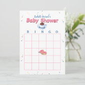 Donut Baby Shower Sprinkles Bingo Spiel Einladung (Stehend Vorderseite)