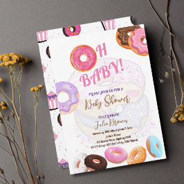 Donut Baby Showgirl-Einladung Einladung