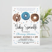 Donut Baby Sprinkle Baby Dusche Einladung (Stehend Vorderseite)