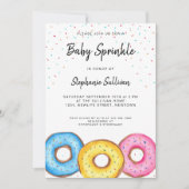 Donut Baby Sprinkle Baby Dusche Einladung (Vorderseite)