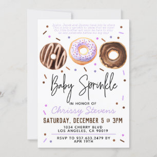 Donut Baby Sprinkle Baby Dusche Einladung