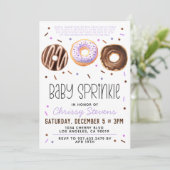 Donut Baby Sprinkle Baby Dusche Einladung (Stehend Vorderseite)