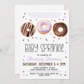 Donut Baby Sprinkle Baby Dusche Einladung (Vorne/Hinten)