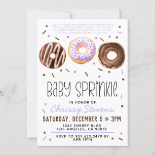 Donut Baby Sprinkle Baby Dusche Einladung