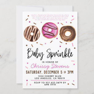 Donut Baby Sprinkle Baby Dusche Einladung