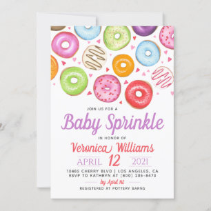 Donut Baby Sprinkle Baby Dusche Einladung
