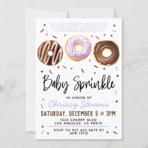 Donut Baby Sprinkle Baby Dusche Einladung
