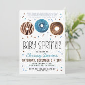Donut Baby Sprinkle Baby Dusche Einladung (Stehend Vorderseite)