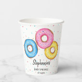 Donut Baby Sprinkle Baby Dusche Pappbecher (Rückseite)