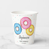 Donut Baby Sprinkle Baby Dusche Pappbecher (Vorderseite)