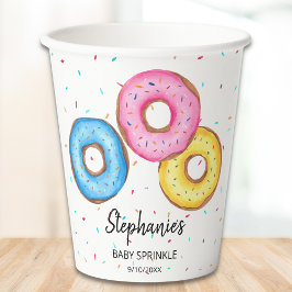 Donut Baby Sprinkle Baby Dusche Pappbecher